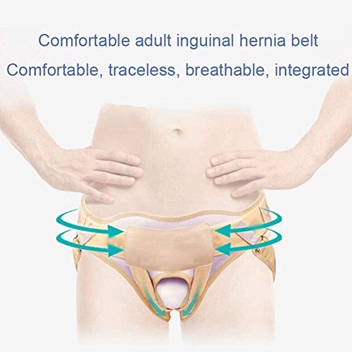 NA AY Hernia inguinal Soporte braguero de la Correa, la Hernia inguinal Hernia de Apoyo for Hombres Truss Truss for la Hernia inguinal Soporte for Doble Hernia braguero Cinturón, L (Color : L)