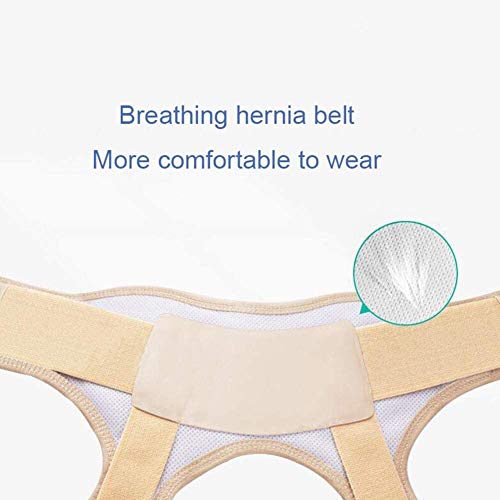 NA AY Hernia inguinal Soporte braguero de la Correa, la Hernia inguinal Hernia de Apoyo for Hombres Truss Truss for la Hernia inguinal Soporte for Doble Hernia braguero Cinturón, L (Color : L)