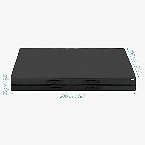 Navaris Bolsa de almacenamiento de colchón - Funda para colchones 3 asas y cremallera - Protector para guardar durante mudanza - 100 x 200 x 25 CM