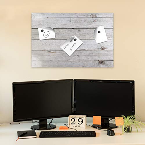 Navaris Pizarra magnética para Notas recados 60x40 cm - Pizarra con Diversos diseños - Lavable con Soporte y Marcador magnético