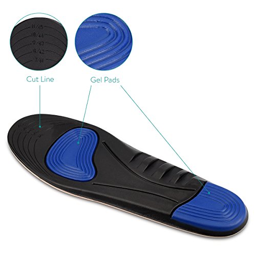 Navaris Plantillas para zapatos - suelas de para pies delicados - plantillas para calzado botas de trabajo