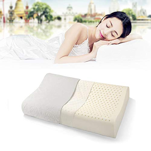 NewMum Almohada del Látex Almohada de Masaje para el Insomnio para Mejora el Dolor de Cuello, Hipoalergénico, Antibacteriano, a Prueba de Polvo …