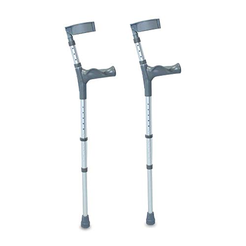 NRS Healthcare - Par de Muletas ajustables, con agarre cómodo
