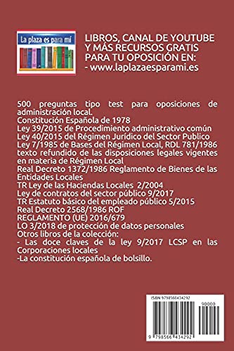 Oposiciones Administración Local: 10 Simulacros de examen: 2