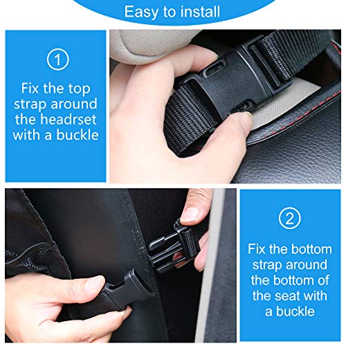 Organizadores Asientos Coche, ASANMU 2 Pack Organizadores para Coche Kick Mats de Coche Universal Protector Trasero del Asiento de Coche para Niños Infantil con Soporte de iPad Botella Bebida Juguetes