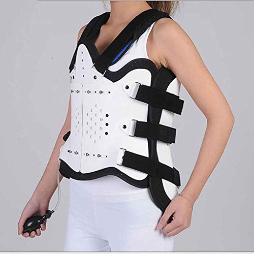 Ortesis de Columna Lumbar Ajustable Ortesis toracolumbar Soporte de fijación torácica Cintura Ortesis Corrector de Postura para Mujeres Hombres Fractura (Normal + Correa + Inflable) Roscloud@