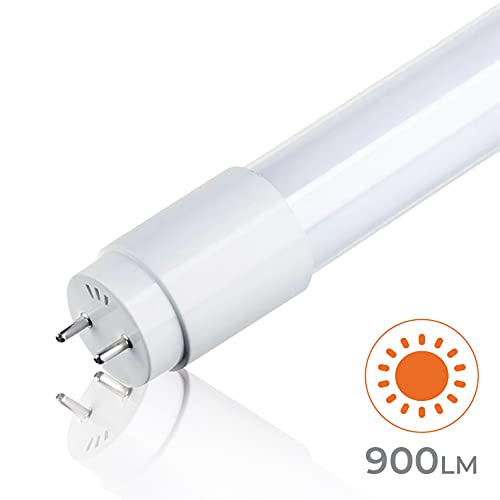 Pack 2x Tubo LED 60 cm, 9w. Color Blanco Frio (6500K). Cebador LED incluido. T8 Standard. 900 Lumenes.