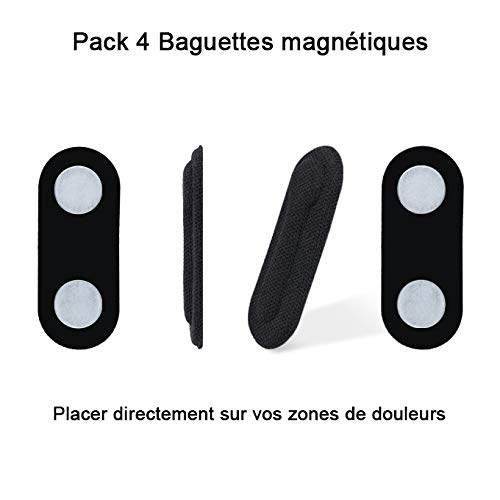 Pack 4 varillas magnéticas para aliviar su dolor - 8 imanes terapéuticos de 12.200 gauss y 15 mm - Apunte su dolor