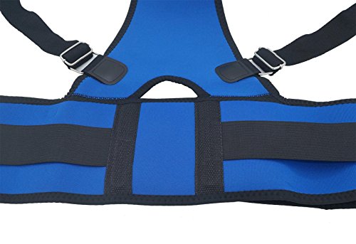 Panegy - Corrector de Postura para Hombre Mujer Unisex Soporte de Espalda Faja de Cintura Ajustable Alivar Dolor de Cuello Hombre Espalda - Azul - S