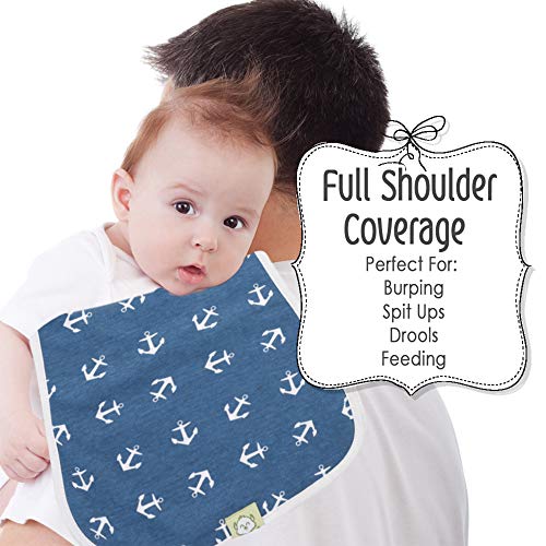 Paños orgánicos para eructos para bebés y niñas- Paquete de 5 eructos ultra absorbentes - Toalla Recien Nacida - Trapos de escupir leche - Babero Burpy para Unisex, Niño, Niña (Adventurer)