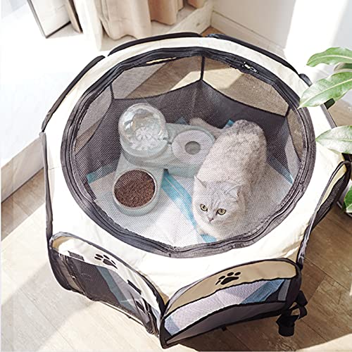 Parque para Mascotas Gris, Carpa para Mascotas Plegable portátil Casa para Perros Valla para Perros Duradera Gatos Jaula Grande para Perros al Aire Libre Parque,M