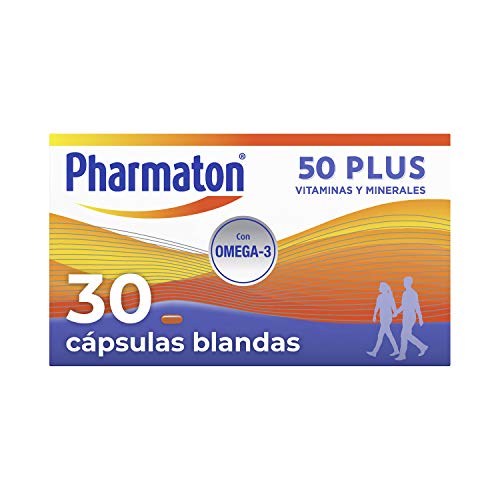 Pharmaton 50+ - Multivitamínico con Omega 3 - 30 cápsulas - Ayuda a mantener la energía a partir de los 50 años