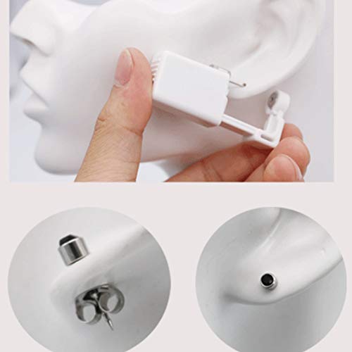 Pistola perforadora de Oreja YUIP 10 x Unids Piercing Desechable Herramienta Herramientas ningún Dolor taladrador Machine Tool con Algodón de Alcohol Pistola de Agujas del Oído