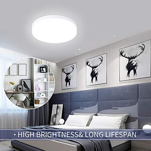 Plafon LED de Techo LED Plafones para Techo Redondo Lamparas de Techo Modernas 4500K Blanca 36W Luz de Techo para Baño Cocina Dormitorio Sala de Estar