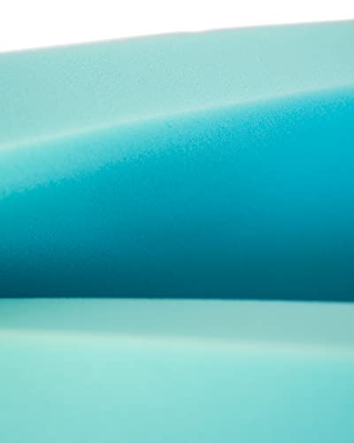 Plancha de Espuma Estándar - Densidad Media D25kg (200 x100 x02 cm de grosor) - Color Azul - Multiusos (Colchón, Relleno para Asientos, Tapicería, Disfraces de Foam, etc)