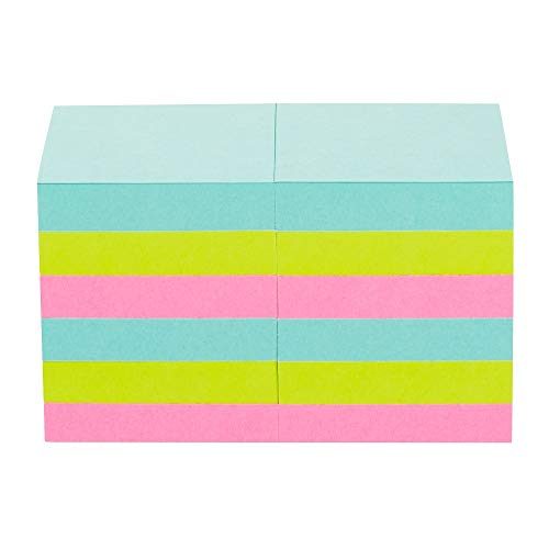 Post-it Super Sticky - Notas adhesivas, pack de 12 blocs, colección "Nuevos colores, nuevos lugares" Miami