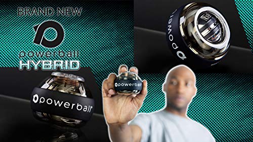 Powerball NSD 280Hz Autostart Ejercitador de Brazo, y Fortalecedor de Antebrazos, Mano y Muñeca, Negro (Hybrid Pro)