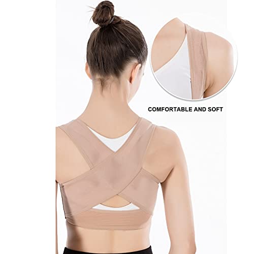 Protecciones de hombros Invisible Cuerpo Shaper Corset Mujer Postura Corrector Corrector Cinturón Atrás Soporte Soporte Preguntas Postura Corrección (Color : A, Size : XX-Large)