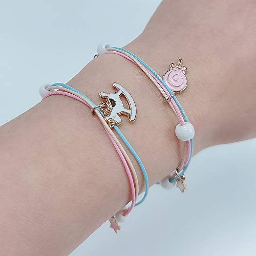 Pulsera Amistad Niña 10 Piezas Pulsera Niña Pulsera, Pulseras de Cuerda Trenzad Brazalete Joyería, Niña Regalo de Cumpleaños de Fiesta