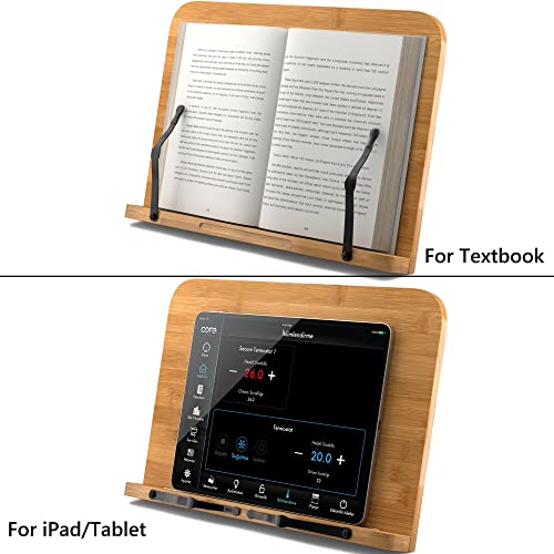 Readaeer Atril para libros Soporte para Libros Soporte para Lectura, Bambú Natural, Elige para los lectores (bambú)