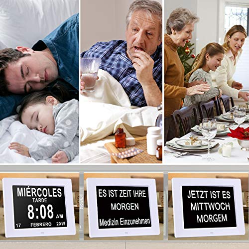 Reloj Calendario con Fecha, día y Hora | Reloj Alzheimer | Reloj Tercera Edad