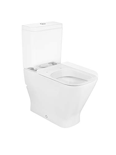 Roca A34247C00U Taza Altura Confort, The Gap Square, Blanco (Cisterna y Asiento No Incluido)
