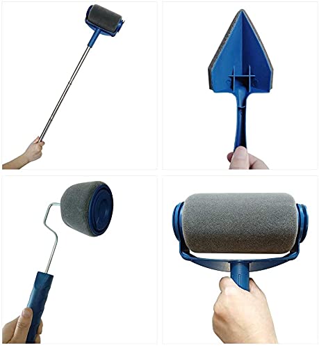 Rodillos de Pintura sin Costura 9 Pcs con Manija Extensible Multifunción para Pintar Pared en Casa y Oficina y Jardín