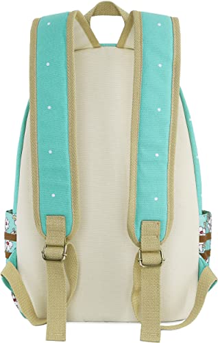 Roffatide Mochila Anime para inodoro Hanako Kun, mochila de lona con puntos, mochila verde Hanako Kun Yashiro Nene, mochila impresa