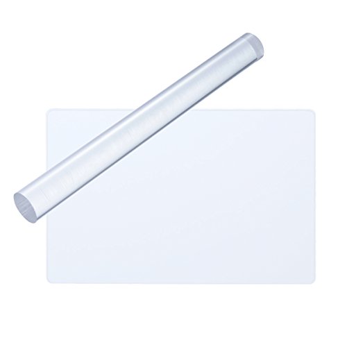 ROSENICE Tabla de acrílico rectangular de arcilla con rejilla esencial 2 Pcs