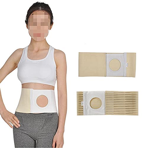RTYG Cinturón de ostomía Banda de Vientre Transpirable Banda de Hernia elástica para Hombre Mujer colostomía Apoyo Abdominal incisional epigástrico ventral inguinal Hernia 1018