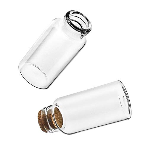RUBY Mini Botellas De Cristal con Corcho, 96 25ml Botes Cristal PequeñOs,Tubos De Ensayo Cristal, Frascos De Vidrio Tapon Corcho,Botellas De Deseo 30 X 60mm