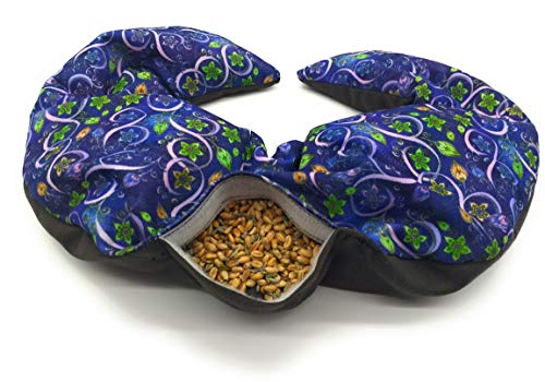 Saco Termico de semillas de Trigo Cervical + Saco Multiuso con Trigo y Lavanda para Microondas + 2 Saquitos pequeños para aromatizar espacios pequeños