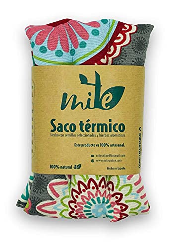 Saco térmico de semillas y hierbas multiusos (47cm x 15cm) Lavanda - MITE (Fondo Gris)
