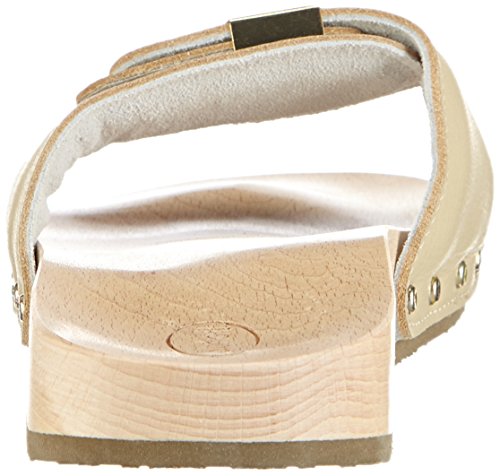 Scholl PESCURA Flat sand - Zuecos adultos unisex, Beige (sand), 41