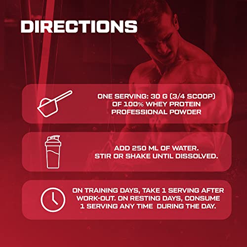 Scitec Nutrition 100% Whey Protein Professional con aminoácidos clave y enzimas digestivas adicionales, sin gluten, 920 g, Vainilla con frutas del bosque