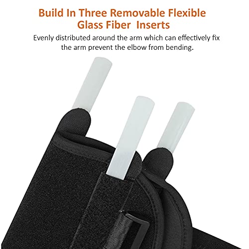 Scurnhau Codera de Epicondilitis,Codera para Mujeres y Hombres para Dormir por la Noche, Soporte Ajustable para Codo para Fracturas de Codo, Tendinitis (L/XL)