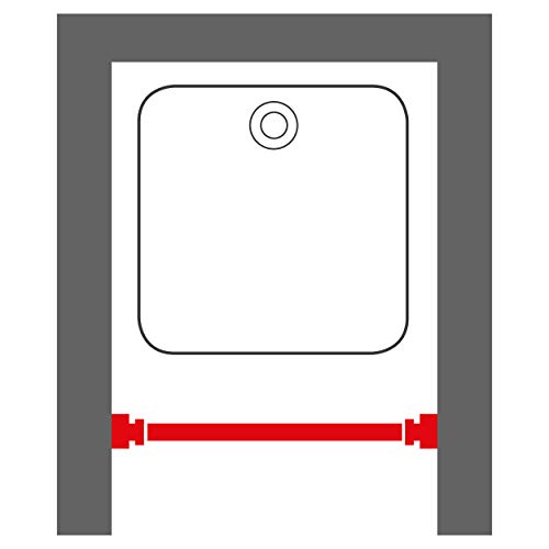 Sealskin Barra Extensible para Cortina de Ducha, 2 x 2 x 70-115 cm, Acero Inoxidable, Aluminio Mate