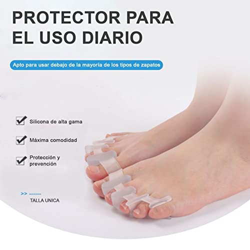 Separadores de dedos del pie | Corrector gel de silicona para Alivio del Dolor de juanetes | Separador dedo del pie para Hallux Valgus dedos de martillo y dedos superpuestos | Pack de 2 unidades
