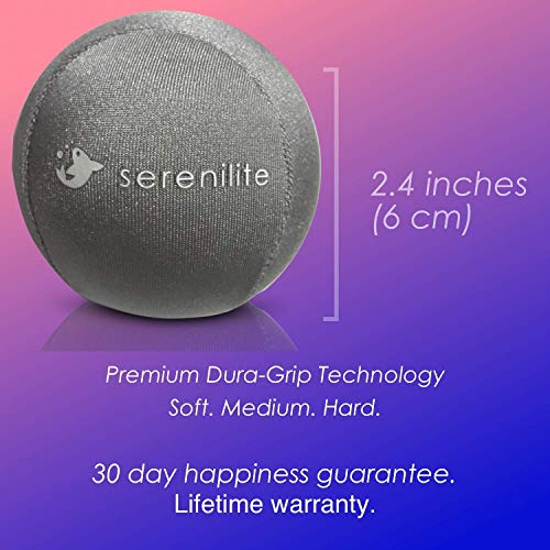 Serenilite - 3x pelotas de ejercicio para terapia de mano - estrés de triple densidad y fortalecimiento del agarre - restauración de manos - Suave, mediana, dura