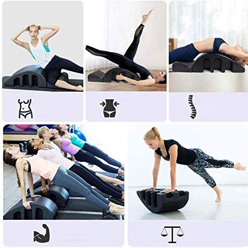 SHAIRMB Barril Corrector Columna, Mesa Cama de Masaje De Yoga, Mesa Masaje de CuñA Yoga Pilates, Soportes de Columna Espuma Arco Pilates, Desmontable