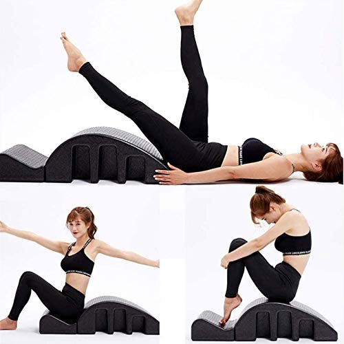 SHAIRMB Barril Corrector Columna, Mesa Cama de Masaje De Yoga, Mesa Masaje de CuñA Yoga Pilates, Soportes de Columna Espuma Arco Pilates, Desmontable
