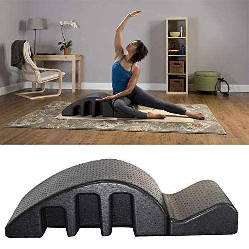SHAIRMB Barril Corrector Columna, Mesa Cama de Masaje De Yoga, Mesa Masaje de CuñA Yoga Pilates, Soportes de Columna Espuma Arco Pilates, Desmontable
