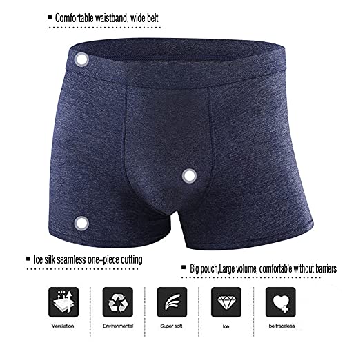 SHUOJIA Calzoncillos Bóxer Cómodos para Hombre, 8 Paquetes De Calzoncillos Bóxer Elásticos, Suaves Y Ajustados, Seda De Hielo Transpirable (6XL 175-200 kg)