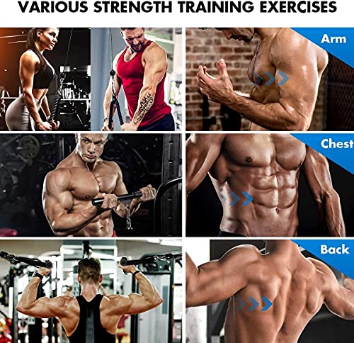 Sistema de Polea para Gimnasio, DIY Accesorio de máquina con Cuerda de Tríceps y Barra de Pulldown, Fitness en Casa para Flexiones de Bíceps, Extensiones de Tríceps, Desarrollo Muscular