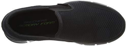 Skechers Equalizer-Persistent, Zapatillas sin Cordones Hombre, Negro (BBK Black Mesh/Duraleather/Trim), 43 EU