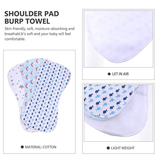 SOIMISS Paños de Eructos Absorbentes Toallas de Eructos Suaves Babero Trapos de Eructos de Bebé de Algodón Juego de Eructos para Bebés Y Niñas 3 Piezas
