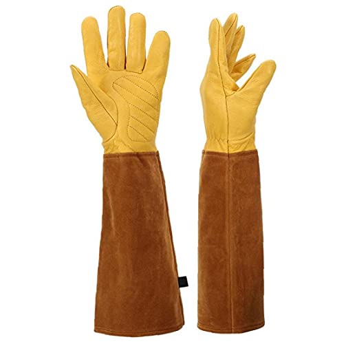 Soldadura Manga de Mano Resistente al calor Con Protección Alta Temperatura Prueba de Thorn PRUEBA A prueba de jardinería Soldados de horno Guantelets L 1pair, Soldador Manga de la mano