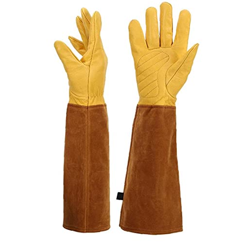 Soldadura Manga de Mano Resistente al calor Con Protección Alta Temperatura Prueba de Thorn PRUEBA A prueba de jardinería Soldados de horno Guantelets L 1pair, Soldador Manga de la mano