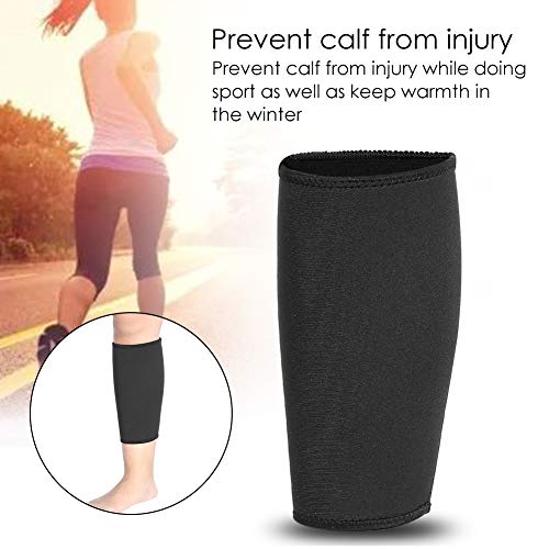 Soporte de vástago, 1 Uds, Soporte elástico para pantorrillas, senderismo, correr, deporte, correa de vástago, protección, almohadillas para piernas, protección (Black)