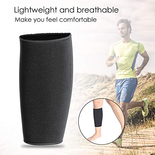 Soporte de vástago, 1 Uds, Soporte elástico para pantorrillas, senderismo, correr, deporte, correa de vástago, protección, almohadillas para piernas, protección (Black)